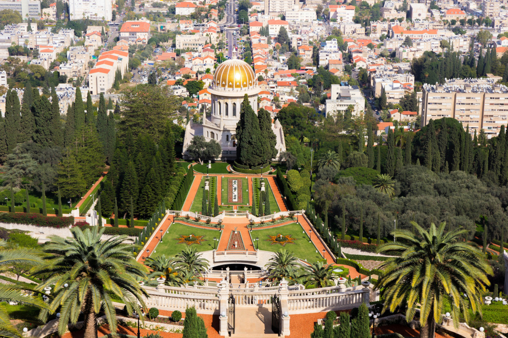 Israelreise mit dem JNF-KKL: Ein Blick auf die Gärten der Bahai in Haifa