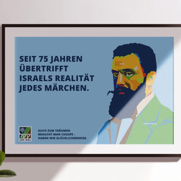 Theodor Herzl Poster: Modernes Design und eine starke Message